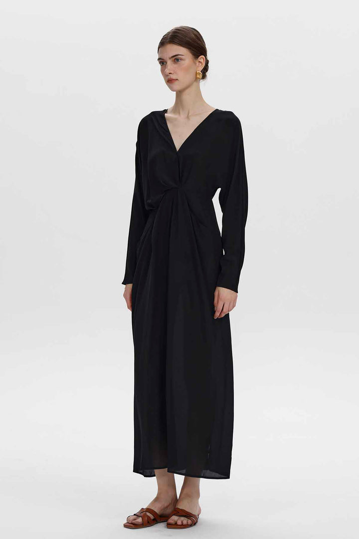 Vittoria drapiertes Maxikleid