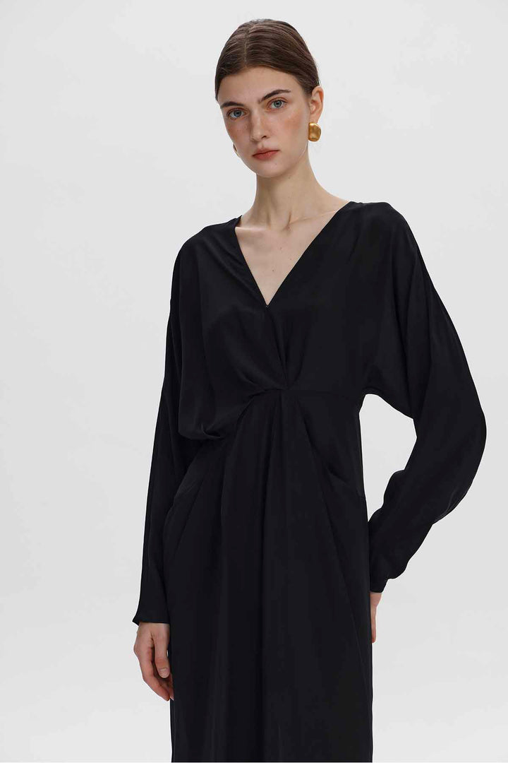 Vittoria drapiertes Maxikleid