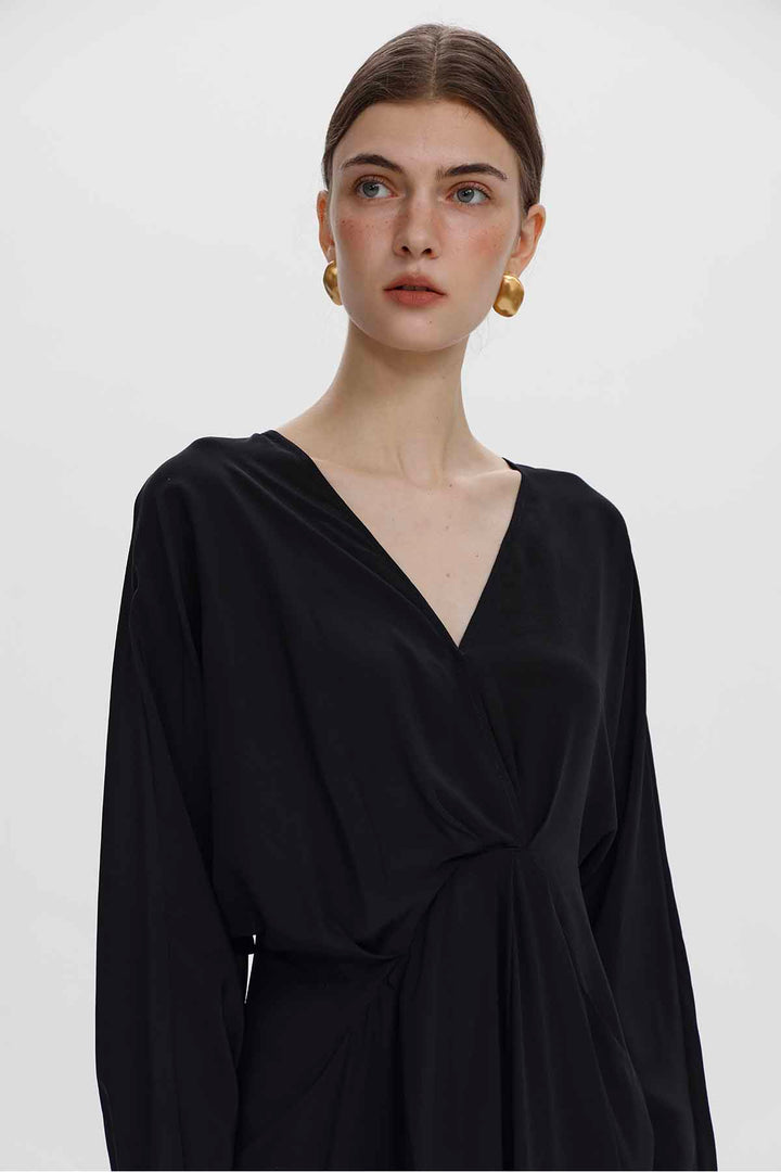 Vittoria drapiertes Maxikleid