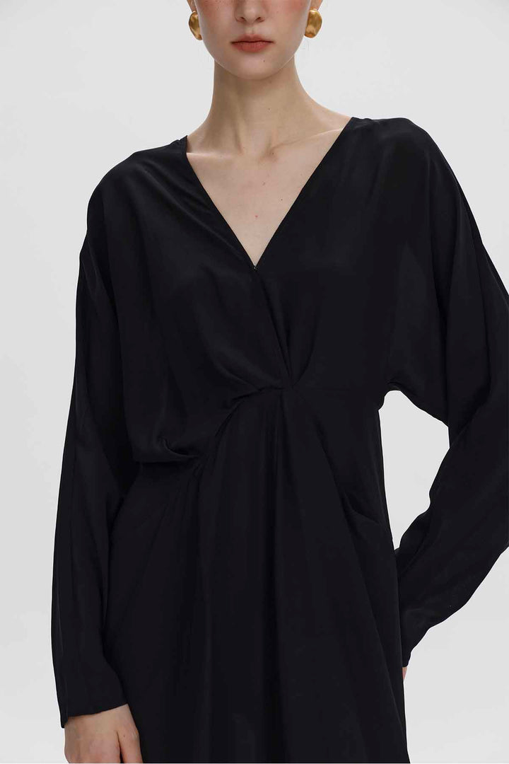Vittoria drapiertes Maxikleid