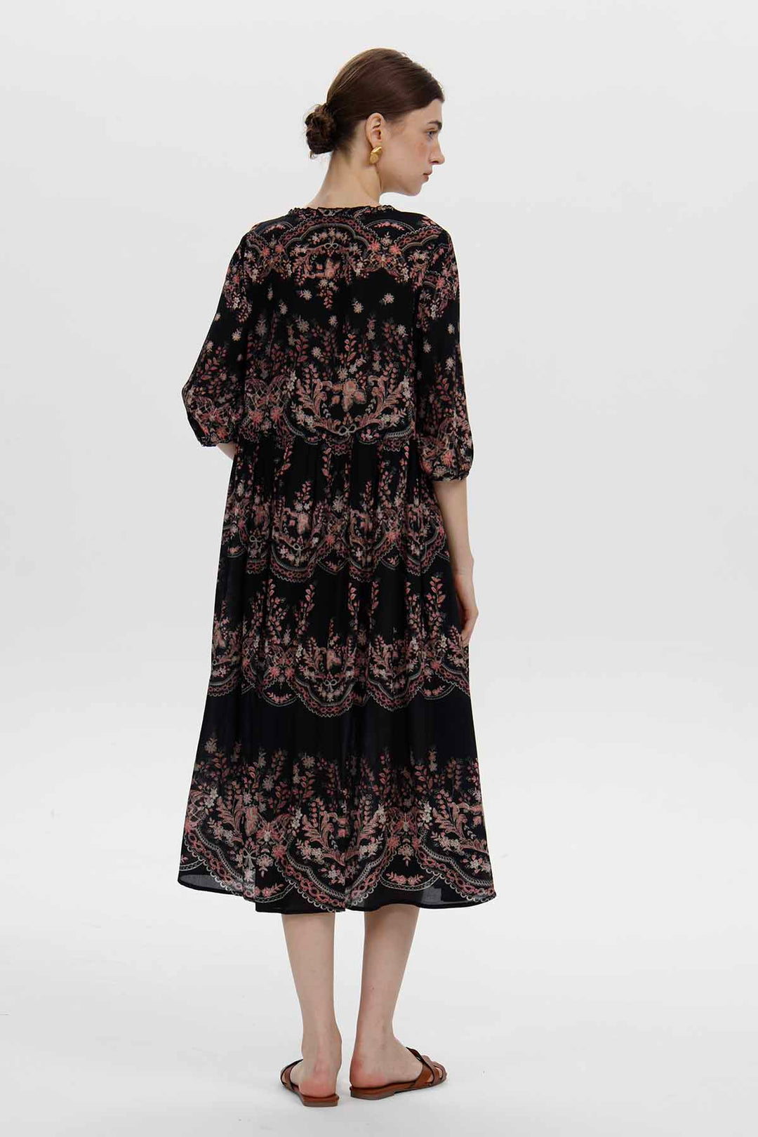 Emmeline Ethnic Silk Dress