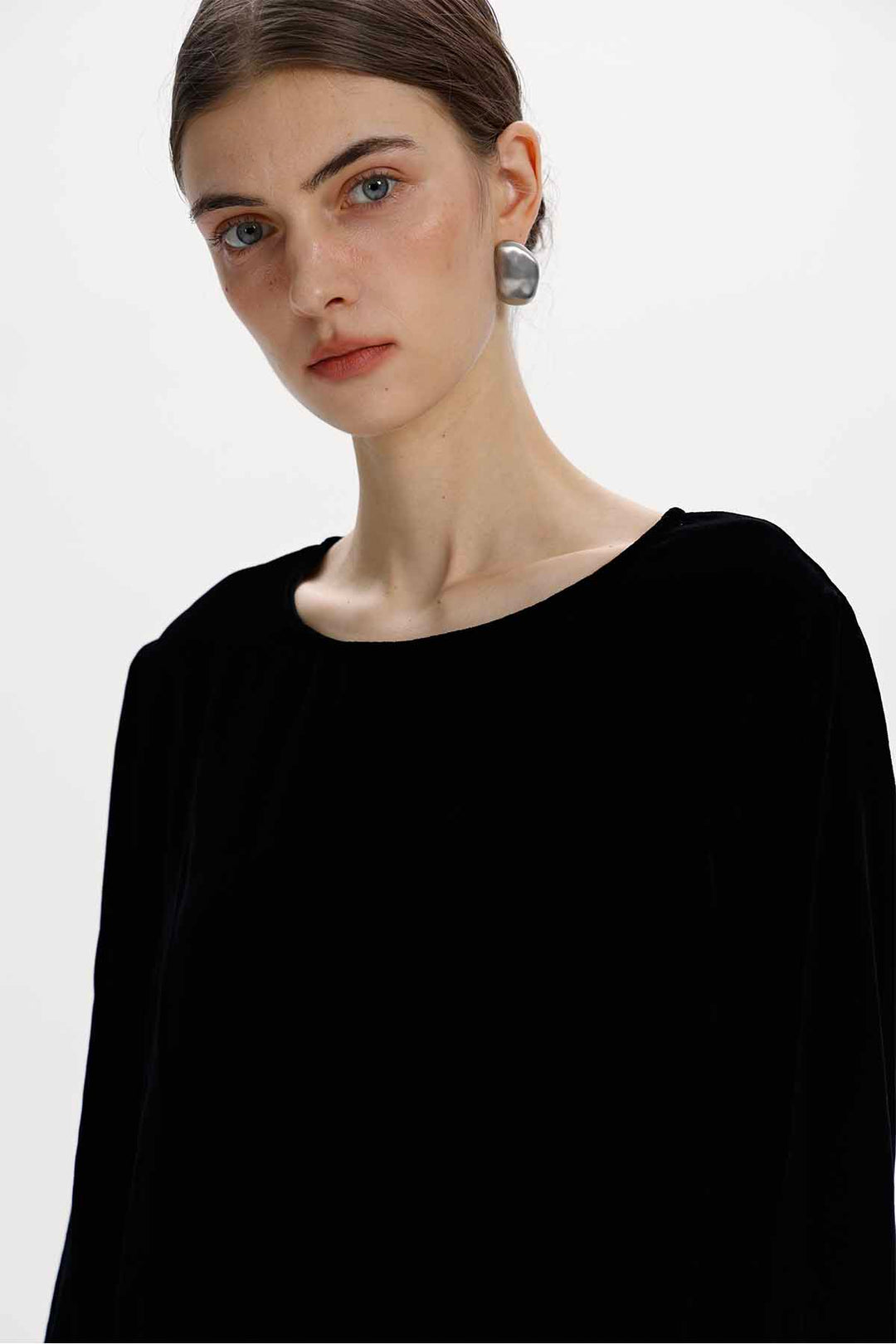 Linnea Scalloped Velvet Blouse