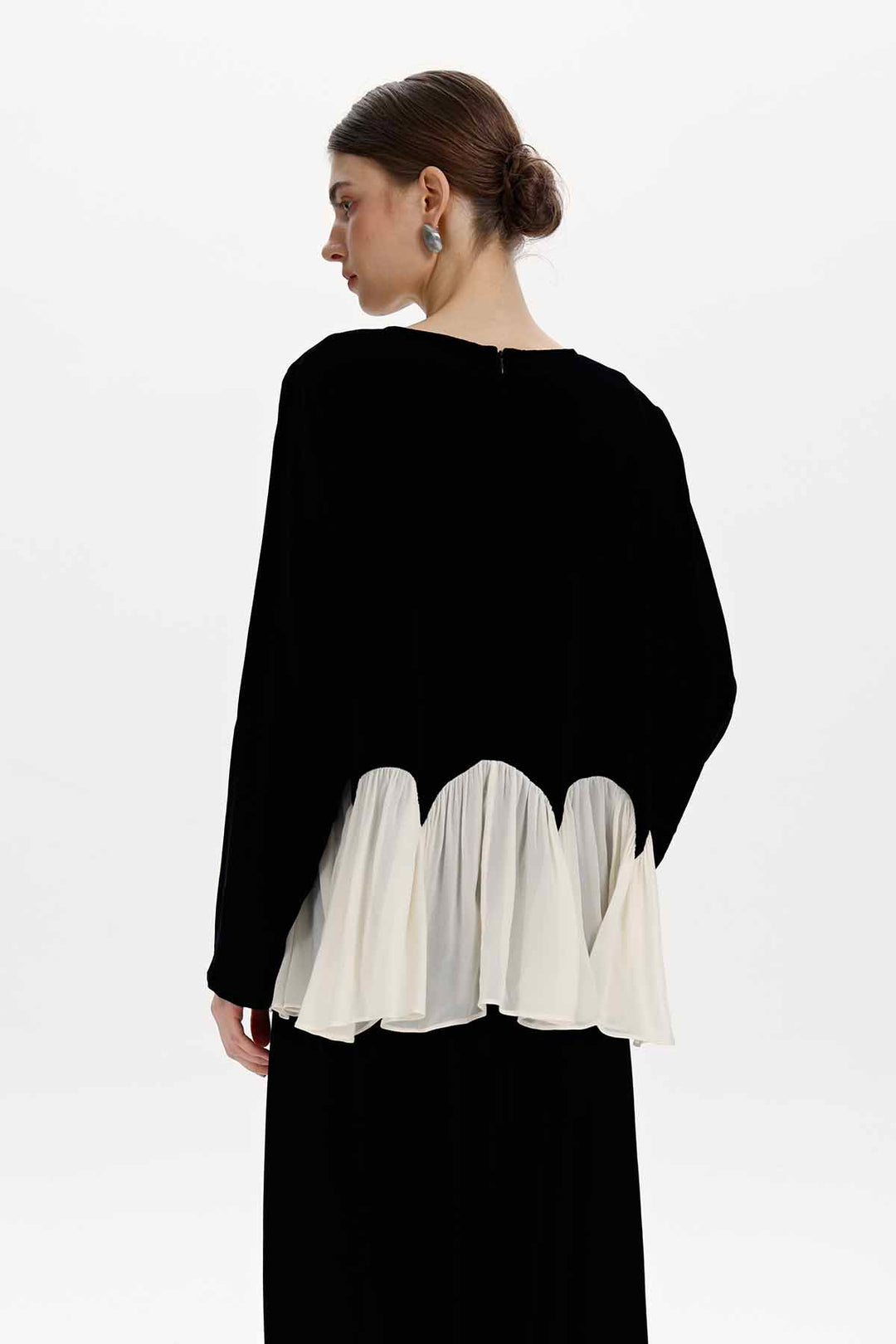 Linnea Scalloped Velvet Blouse
