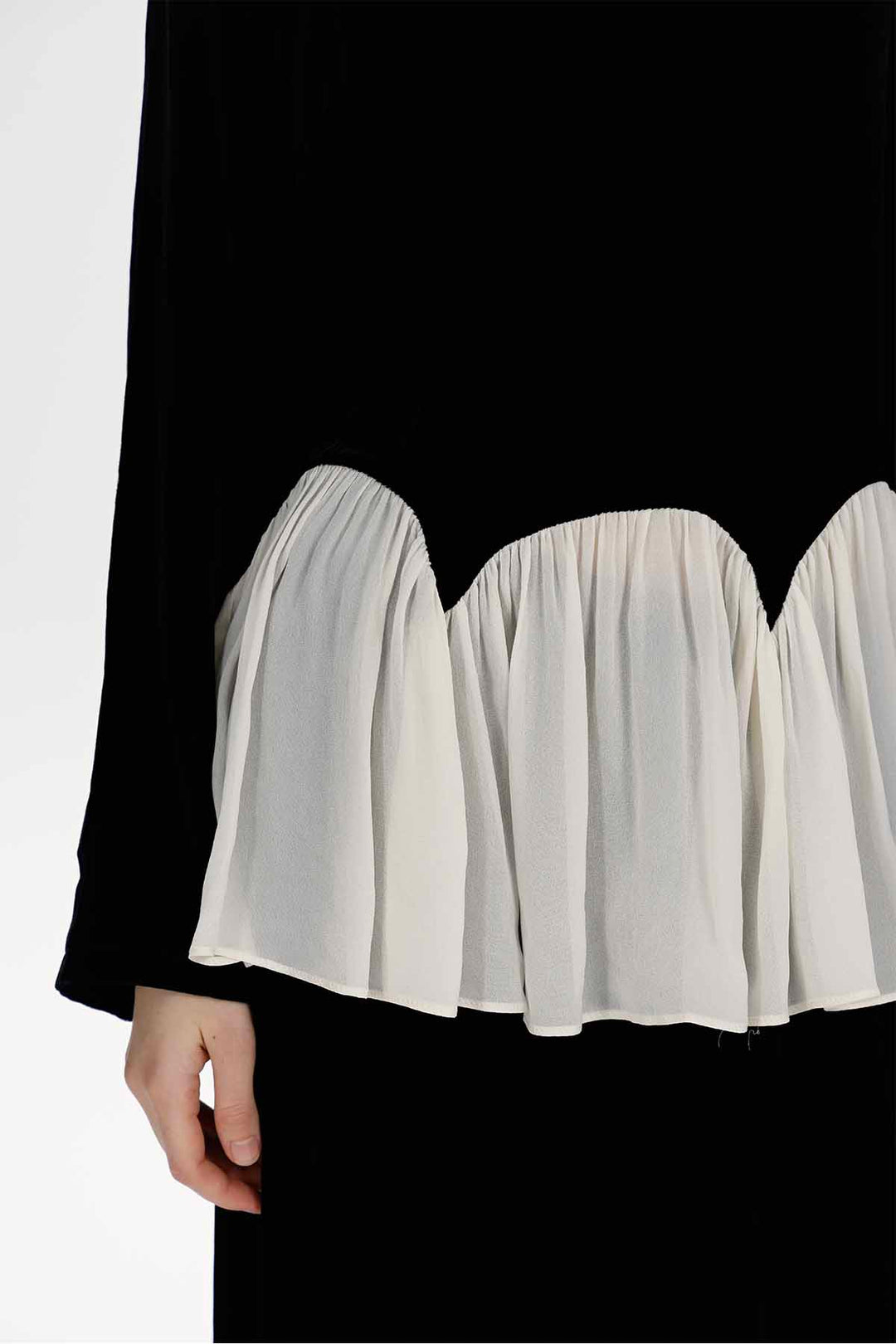Linnea Scalloped Velvet Blouse