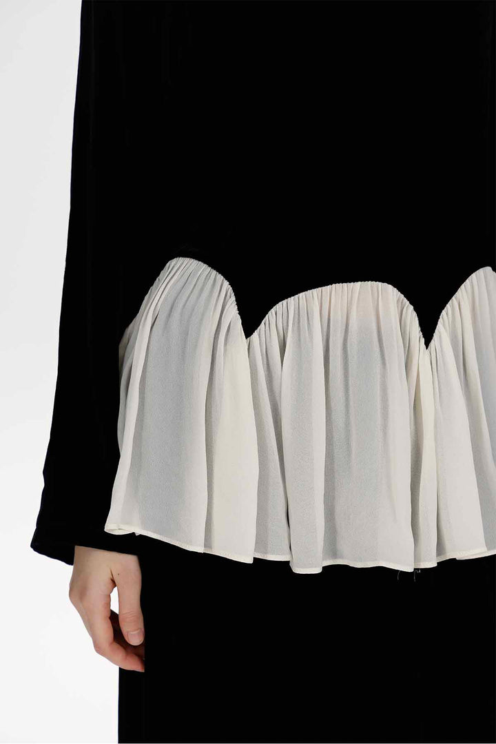 Linnea Scalloped Velvet Blouse