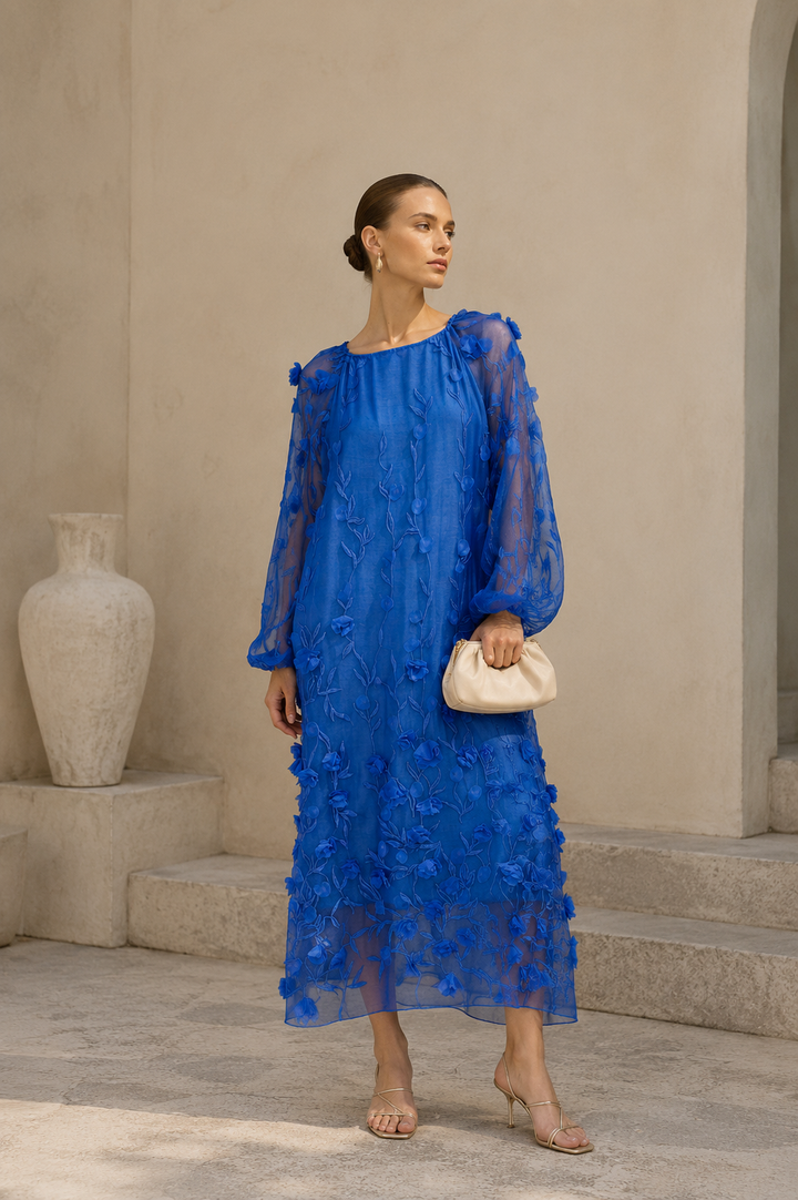 Azurblaues Mirage-Kleid