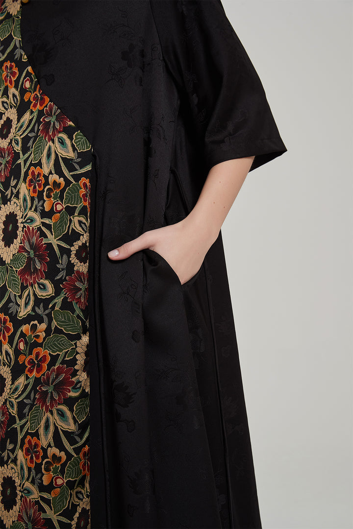 Asymmetrical Retro Cozy Silk Dress